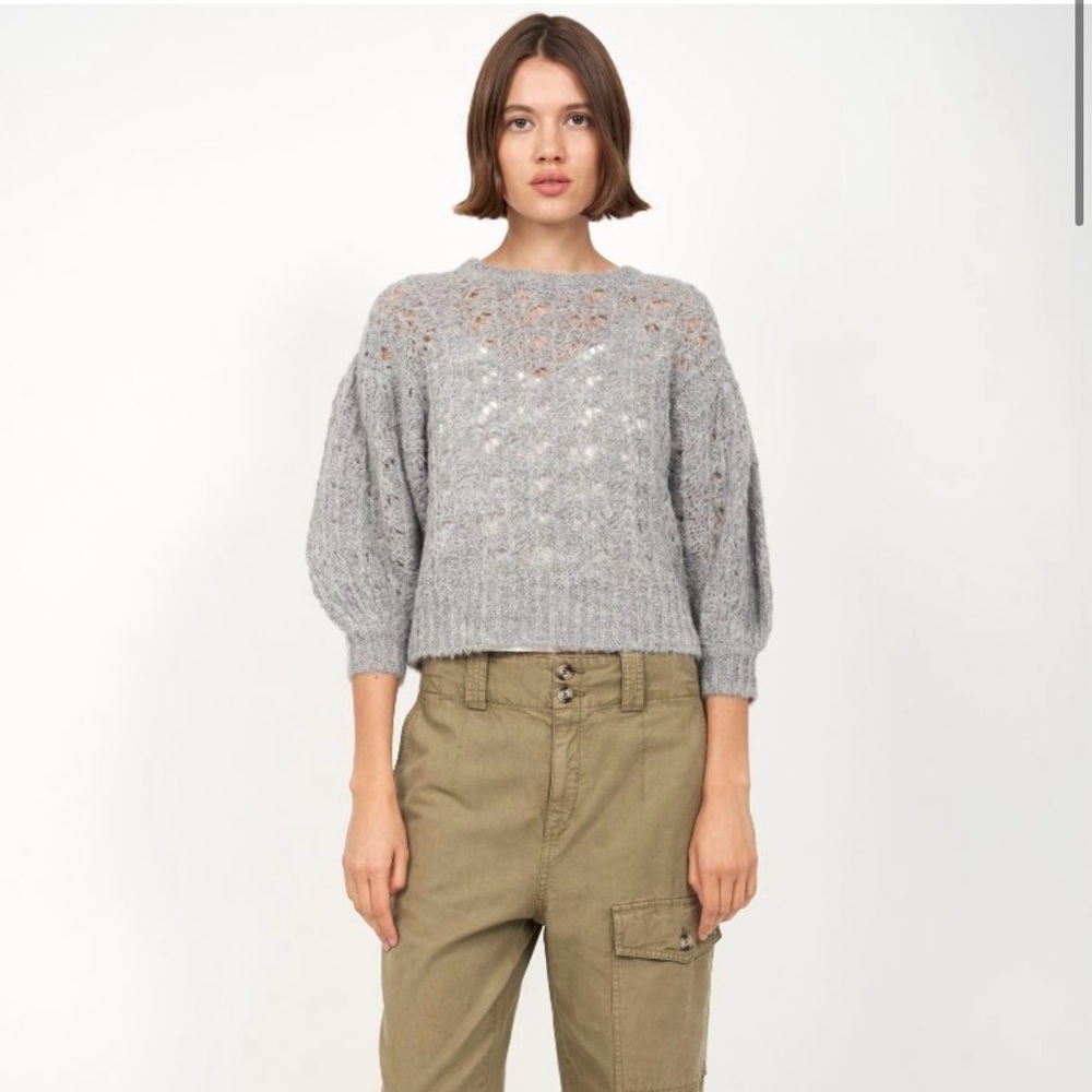 NWT Joie Concetta Wool Alpaca Blend Sweater | Heather Grey | Small